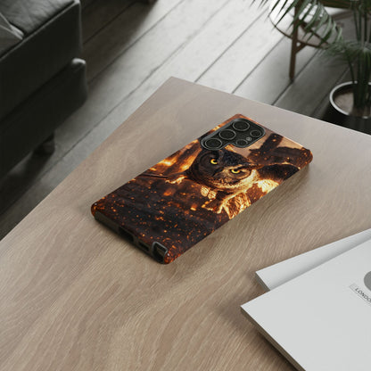 Owl in Flames Phone Case