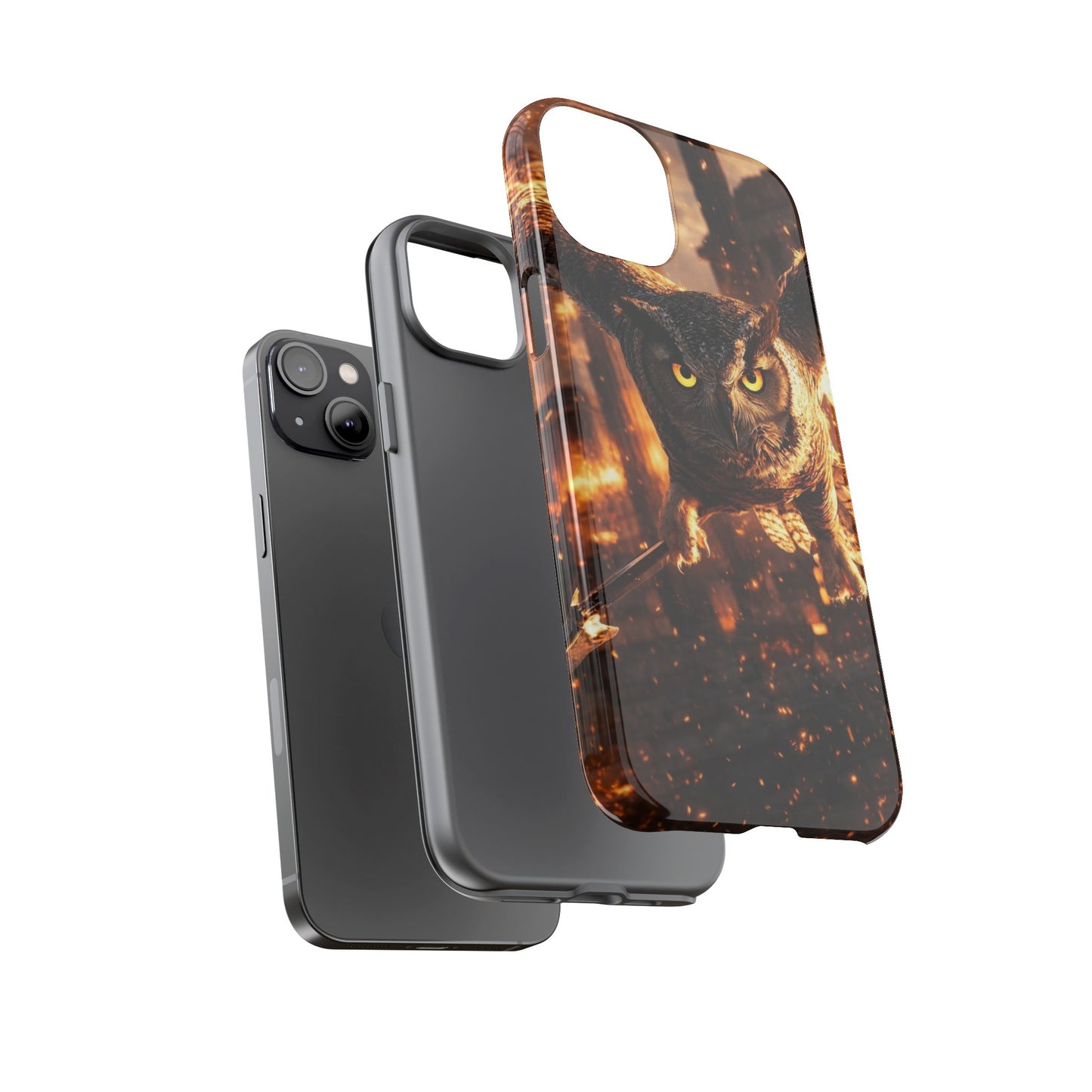 Owl in Flames Phone Case