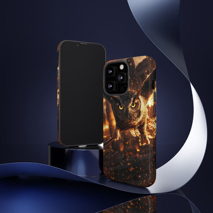 Owl in Flames Phone Case