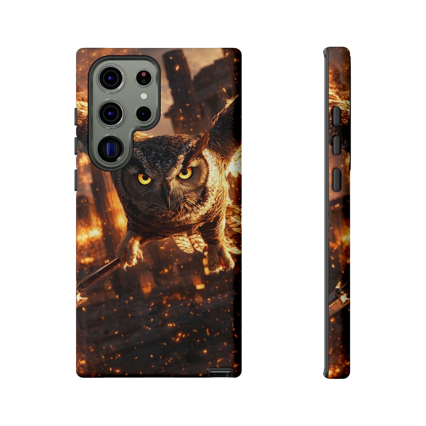 Owl in Flames Phone Case