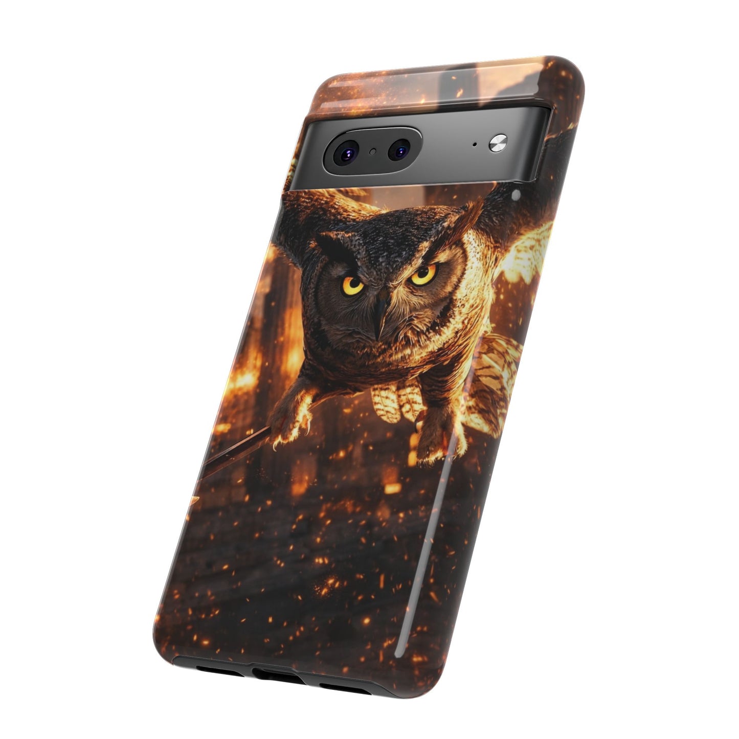 Owl in Flames Phone Case