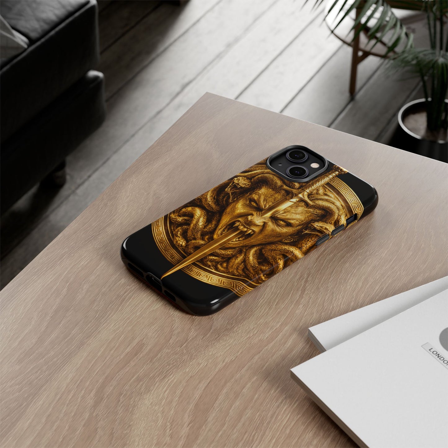 Phone Case — Gold Medusa Dagger Armor iPhone Cover