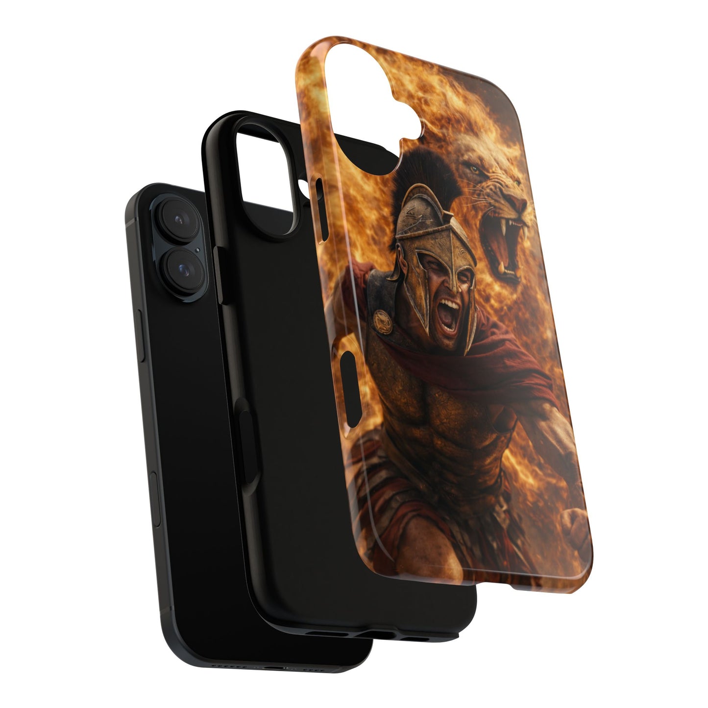 Spartan Lion Phone Case – Fierce Warrior Armor iPhone Case