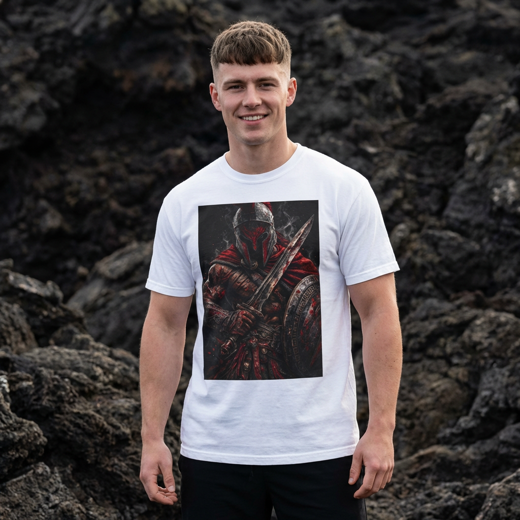 Spartan Warrior T-Shirt  'Leonidas of Sparta' Graphic Tee