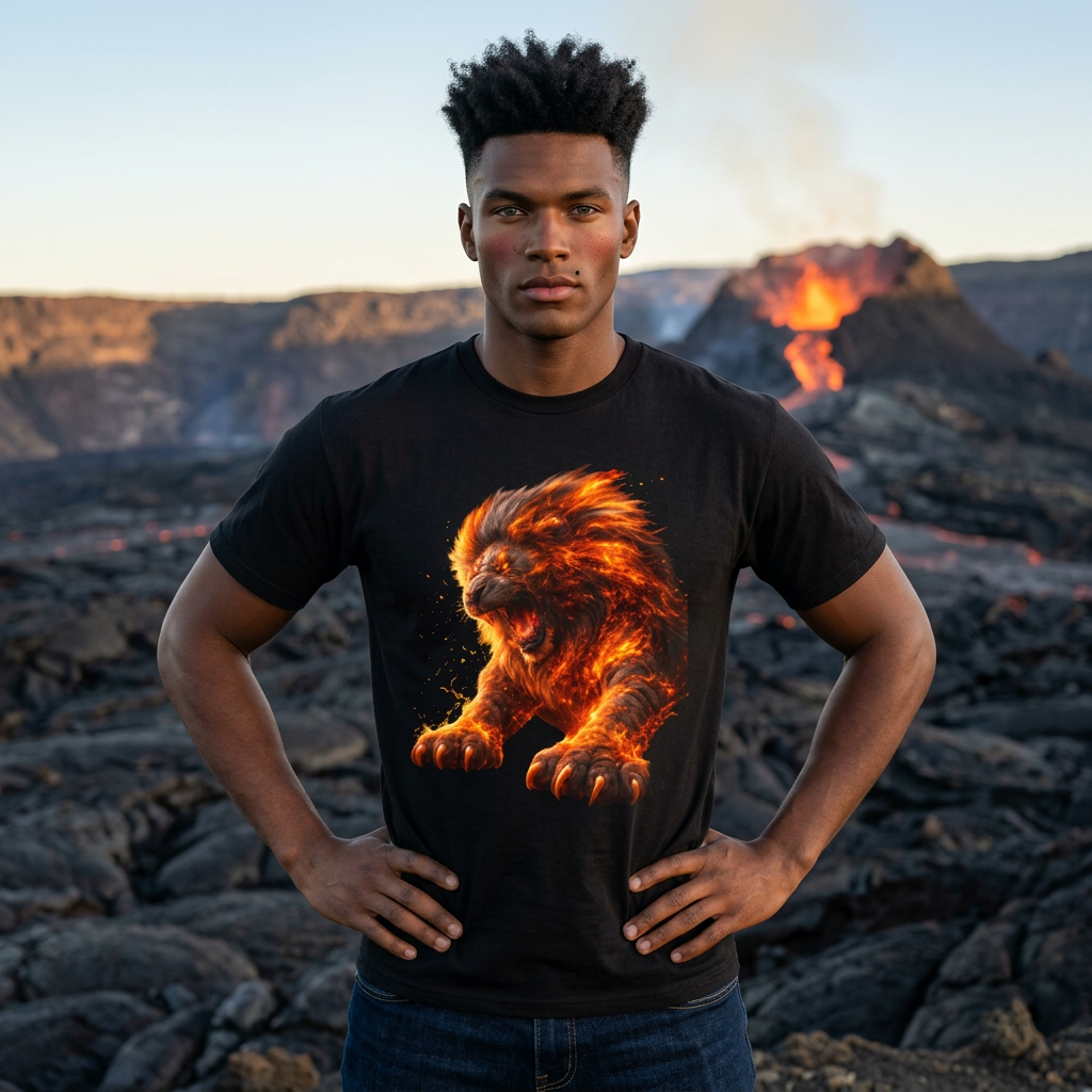 Leonidas of Sparta T-Shirt Fiery Lion