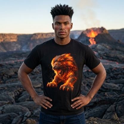 Leonidas of Sparta T-Shirt Fiery Lion