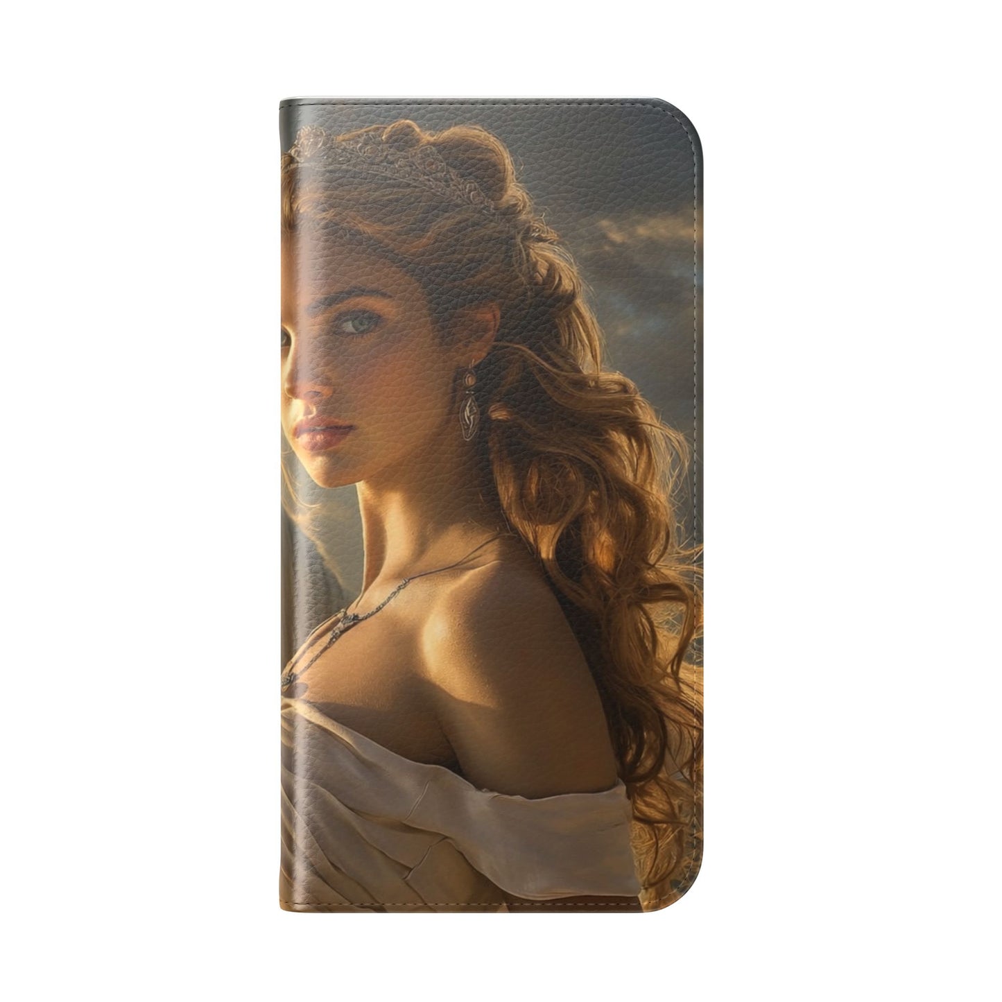 Roman Goddess Horse Portrait Flip Case — Vintage Mythic Phone Wallet