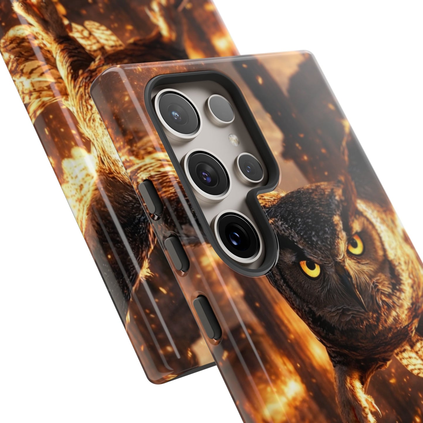 Owl in Flames Phone Case