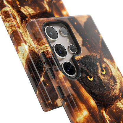 Owl in Flames Phone Case