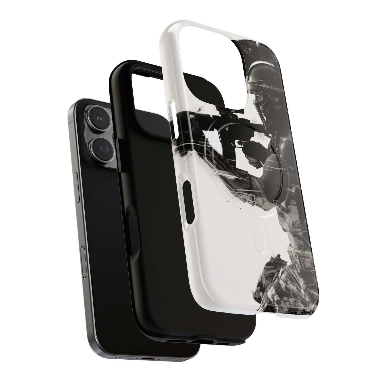 Tough Magnetic Case — Tactical Soldier Silhouette iPhone Cover