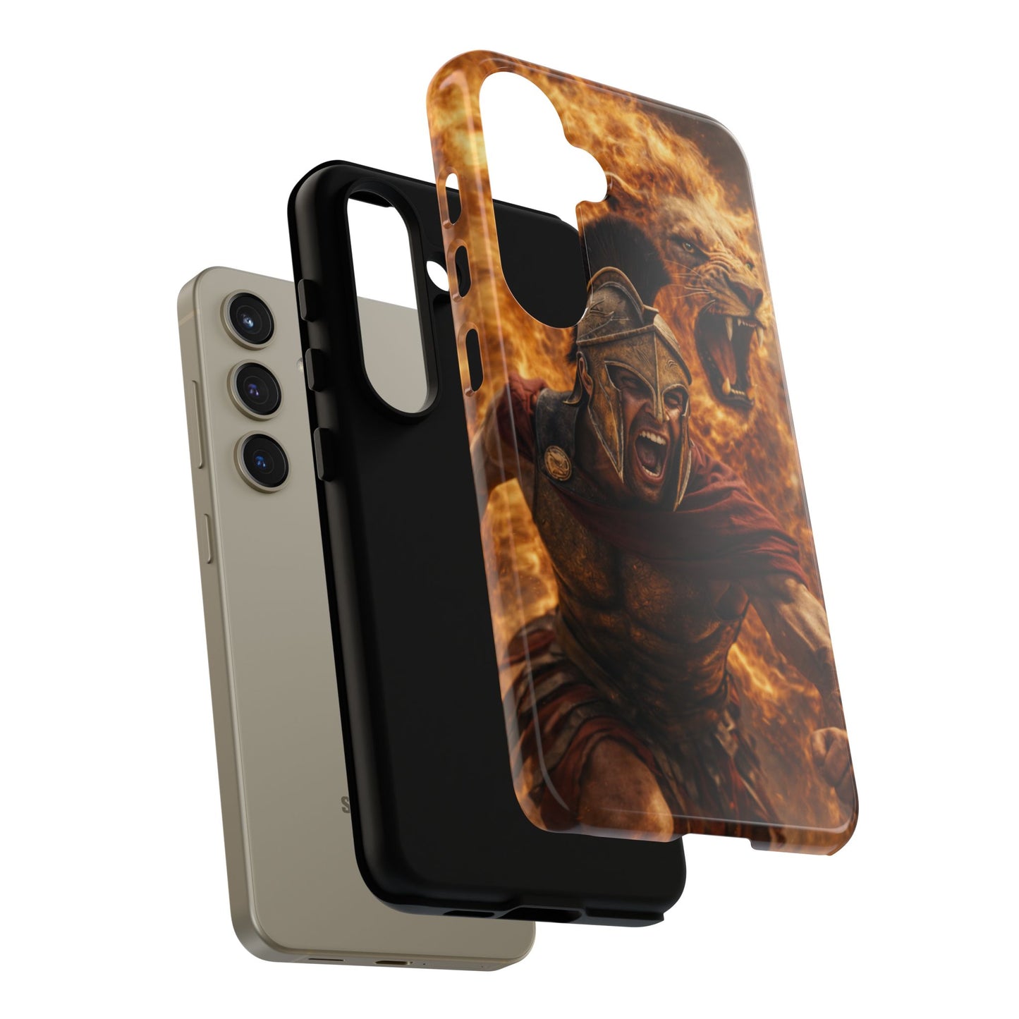 Spartan Lion Phone Case – Fierce Warrior Armor iPhone Case
