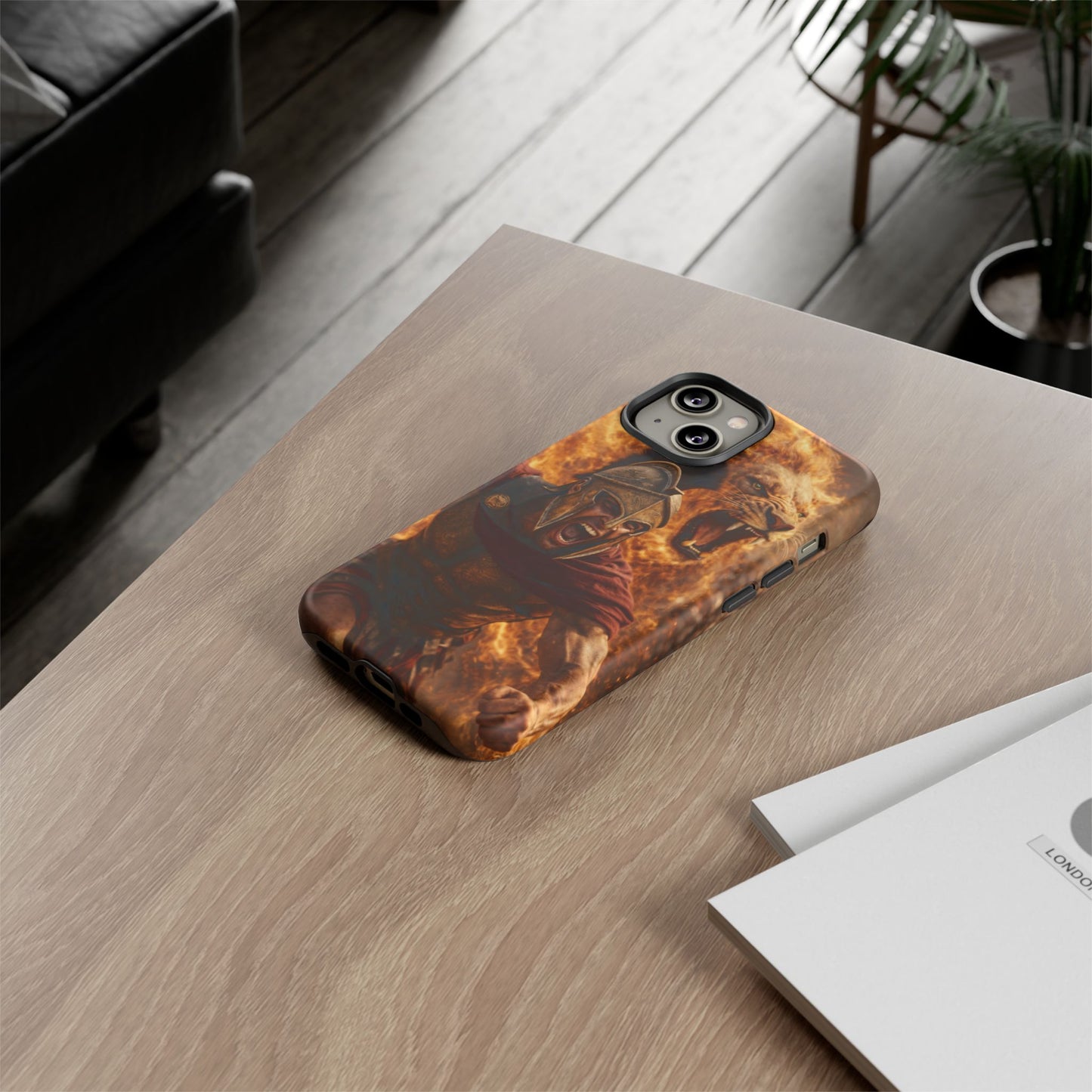 Spartan Lion Phone Case – Fierce Warrior Armor iPhone Case