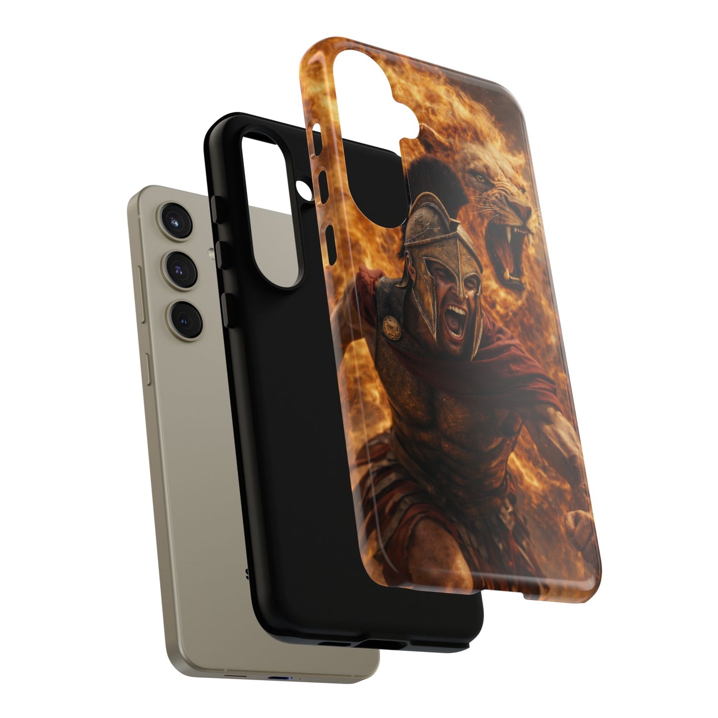 Spartan Lion Phone Case – Fierce Warrior Armor iPhone Case