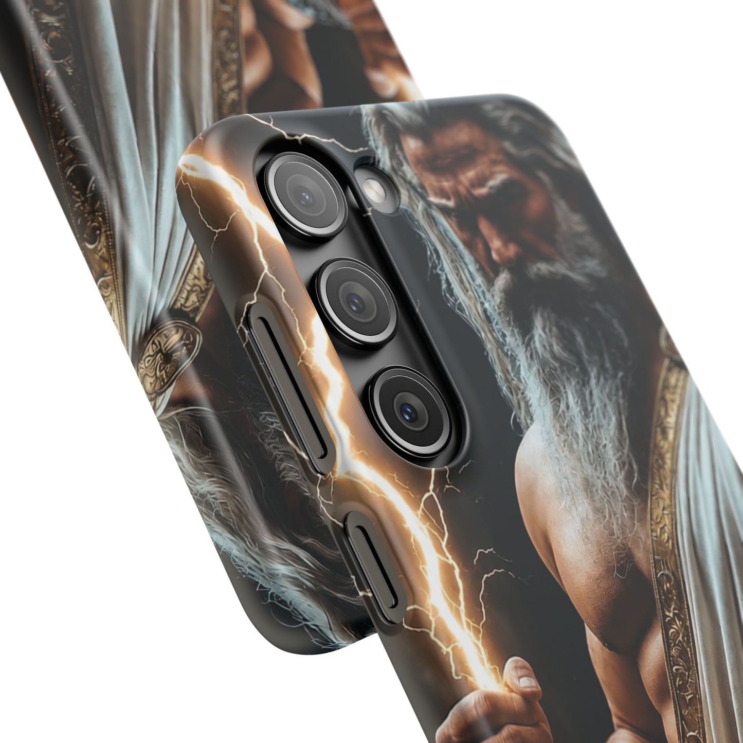 Zeus Lightning Phone Case — Mythic God Portrait Snap Case