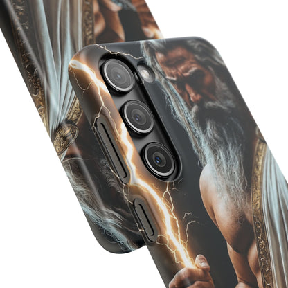 Zeus Lightning Phone Case — Mythic God Portrait Snap Case