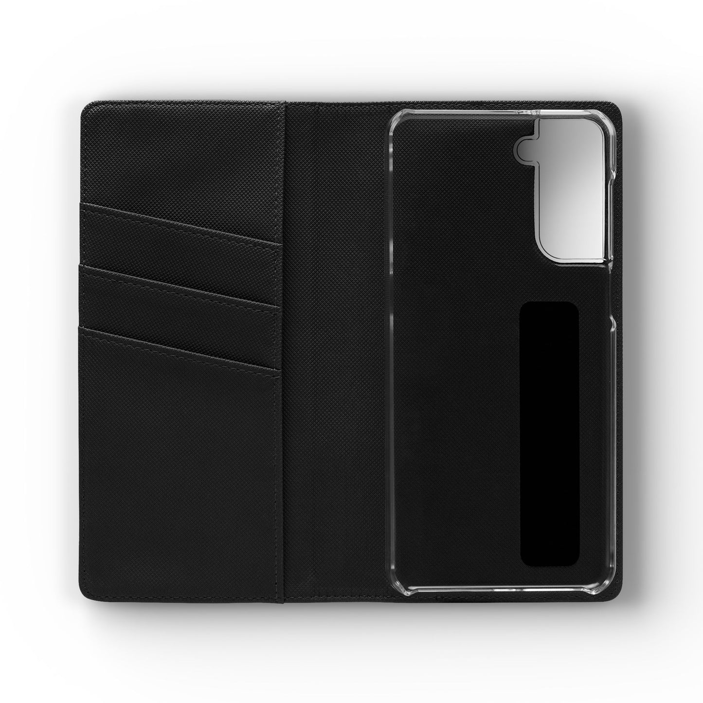 Wolf at Moonlit Ruins Flip Case — Mystical Nightscape Phone Wallet