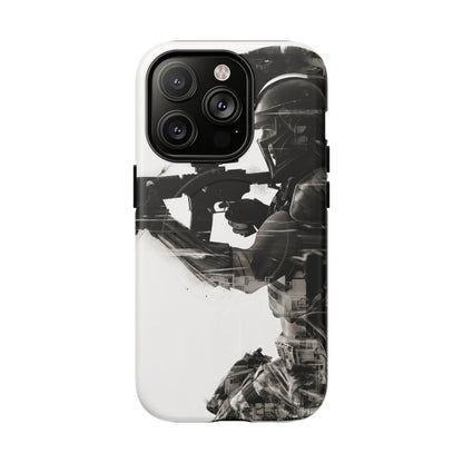 Tough Magnetic Case — Tactical Soldier Silhouette iPhone Cover