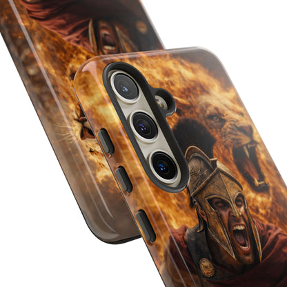 Spartan Lion Phone Case – Fierce Warrior Armor iPhone Case