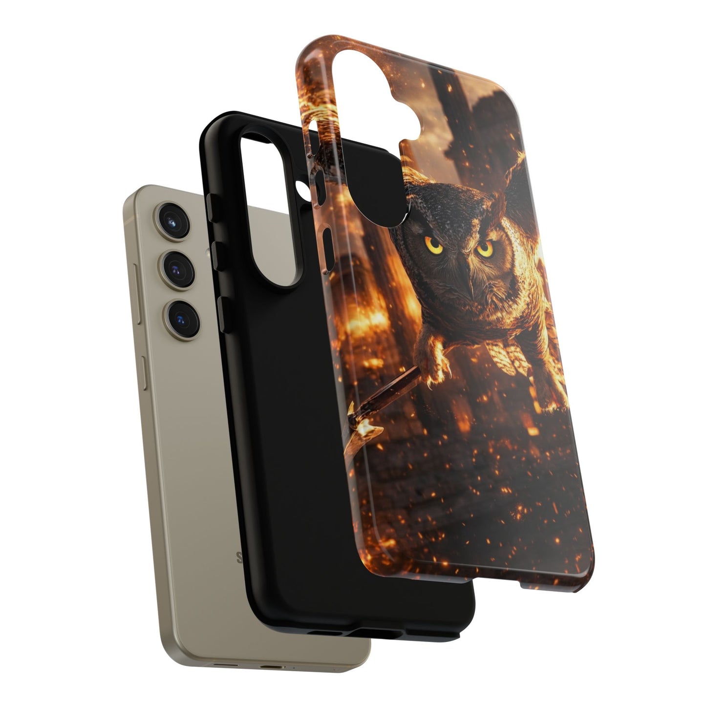 Owl in Flames Phone Case
