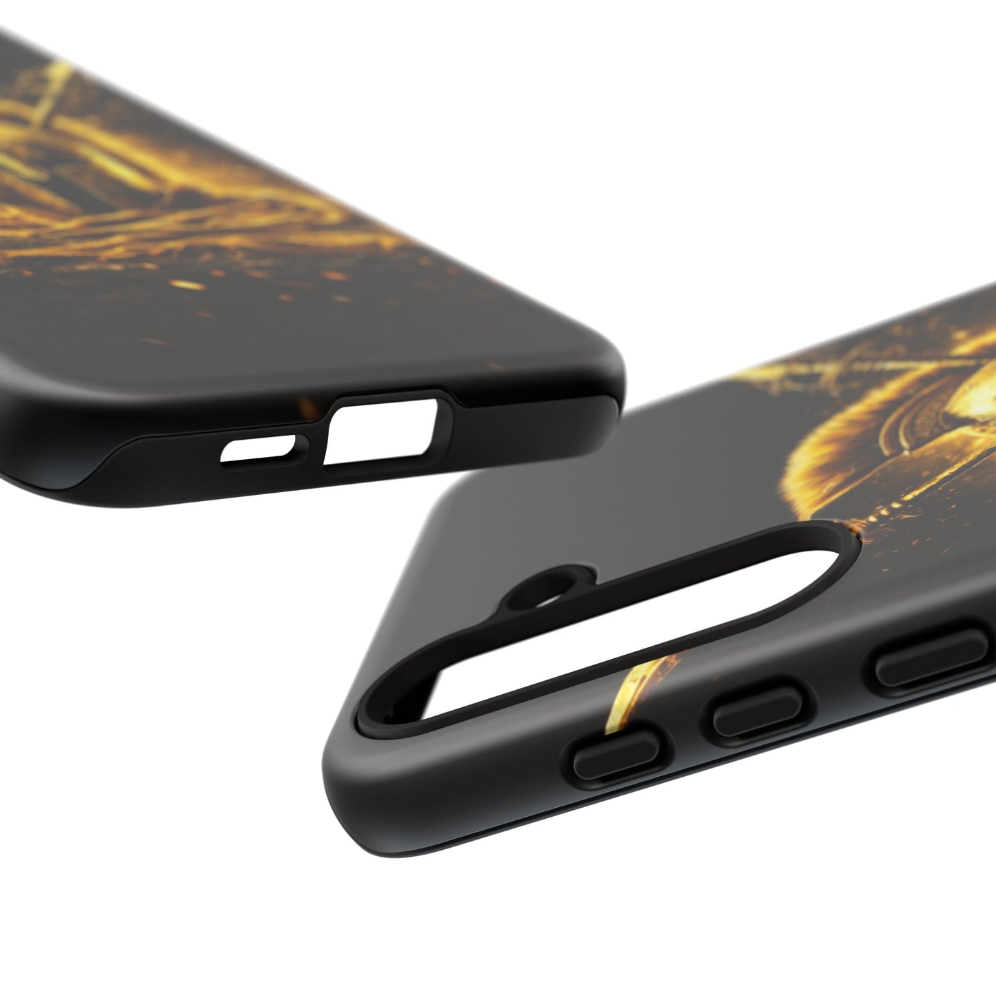 Spartan Helmet Gold Phone Case - Tough Warrior Armor Phone Cover