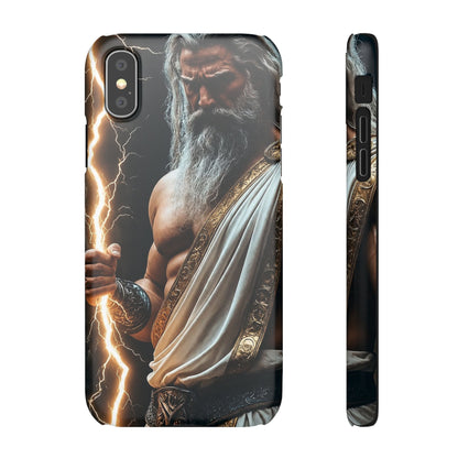 Zeus Lightning Phone Case — Mythic God Portrait Snap Case