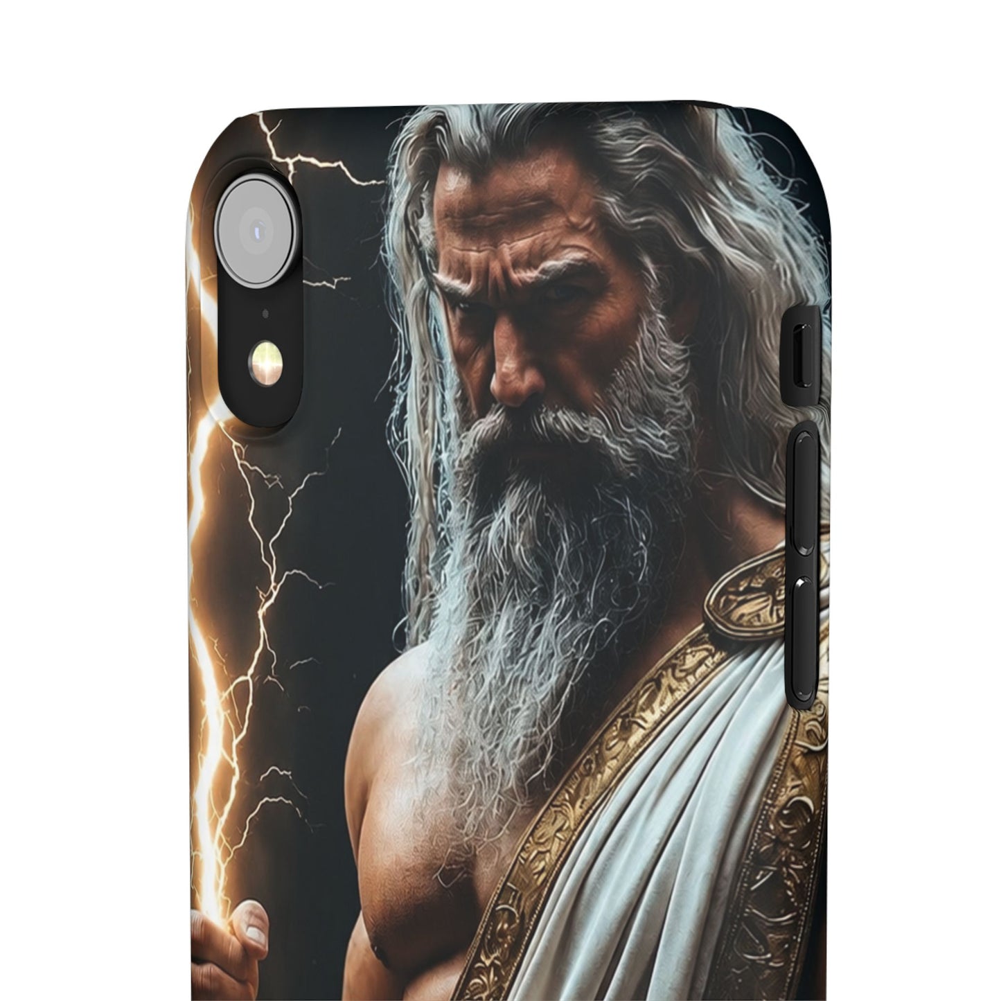 Zeus Lightning Phone Case — Mythic God Portrait Snap Case