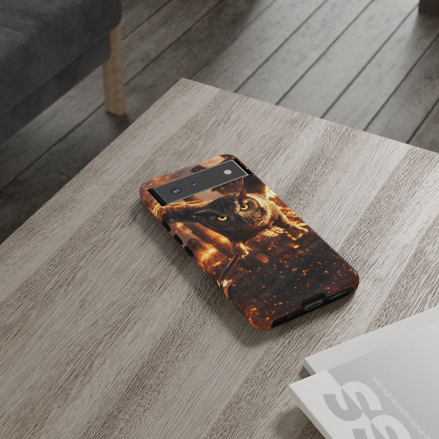 Owl in Flames Phone Case