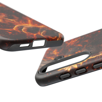 Fire Lion Phone Case — Fierce Flaming Lion Armor for Smartphones