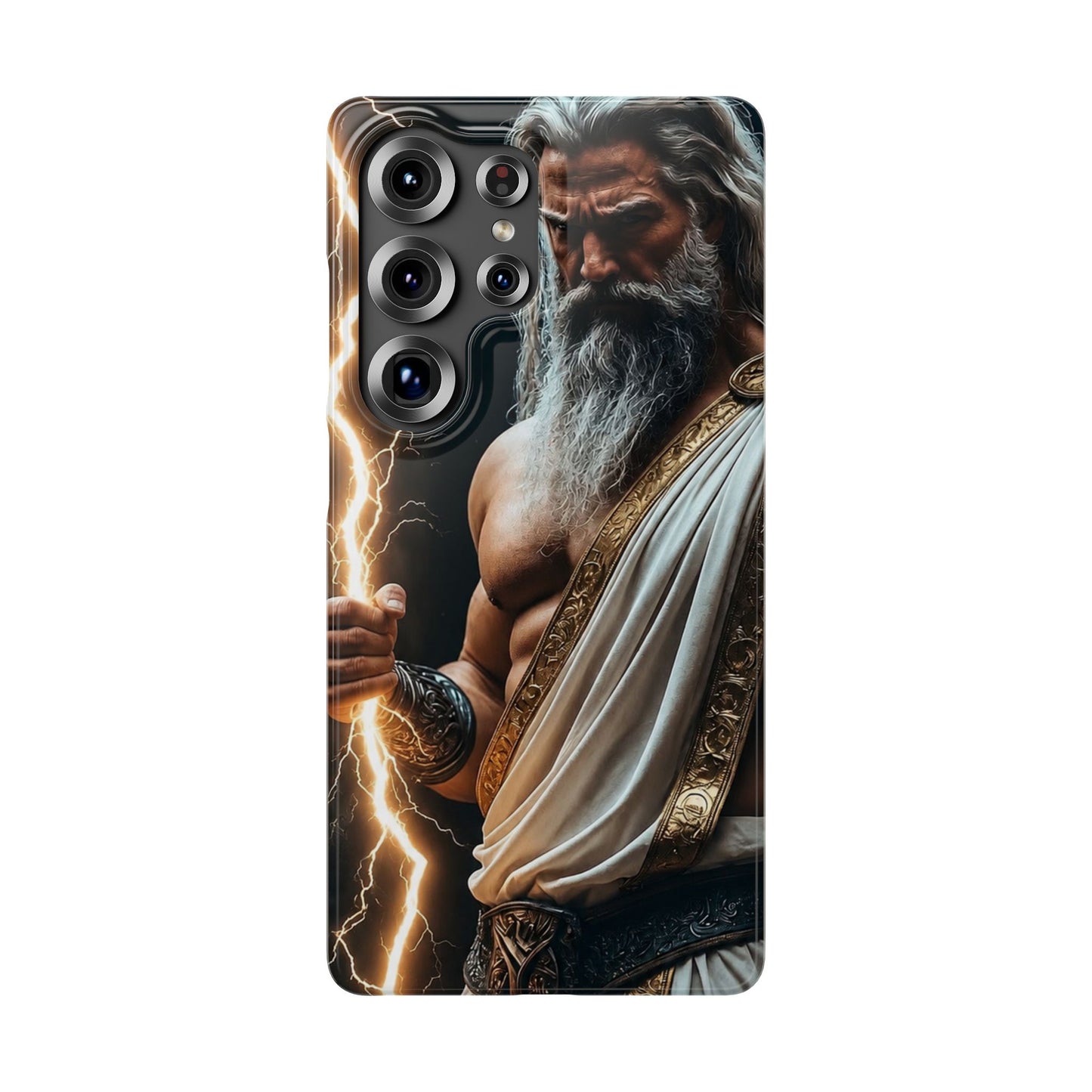 Zeus Lightning Phone Case — Mythic God Portrait Snap Case
