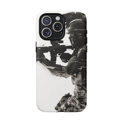 Tough Magnetic Case — Tactical Soldier Silhouette iPhone Cover