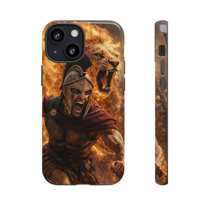Spartan Lion Phone Case – Fierce Warrior Armor iPhone Case