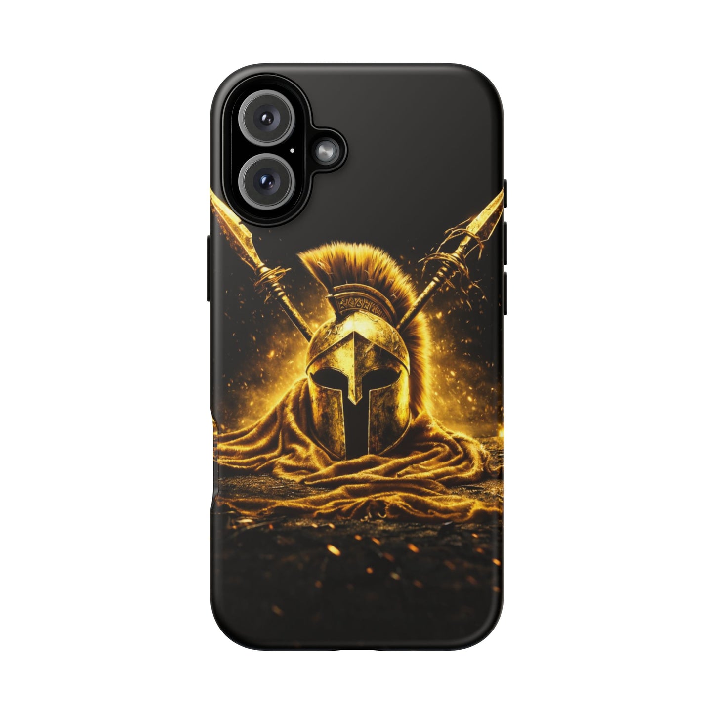 Spartan Helmet Gold Phone Case - Tough Warrior Armor Phone Cover