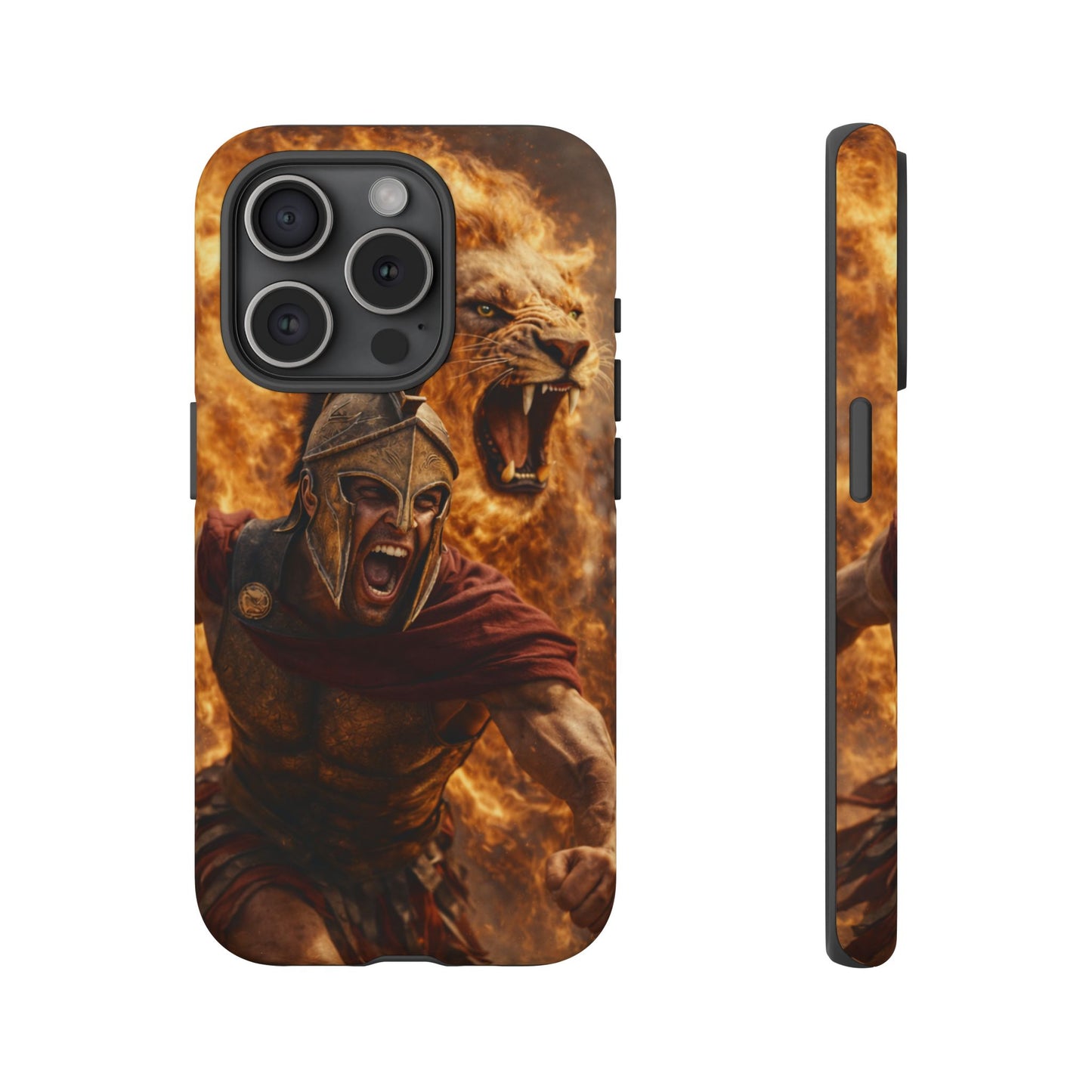Spartan Lion Phone Case – Fierce Warrior Armor iPhone Case