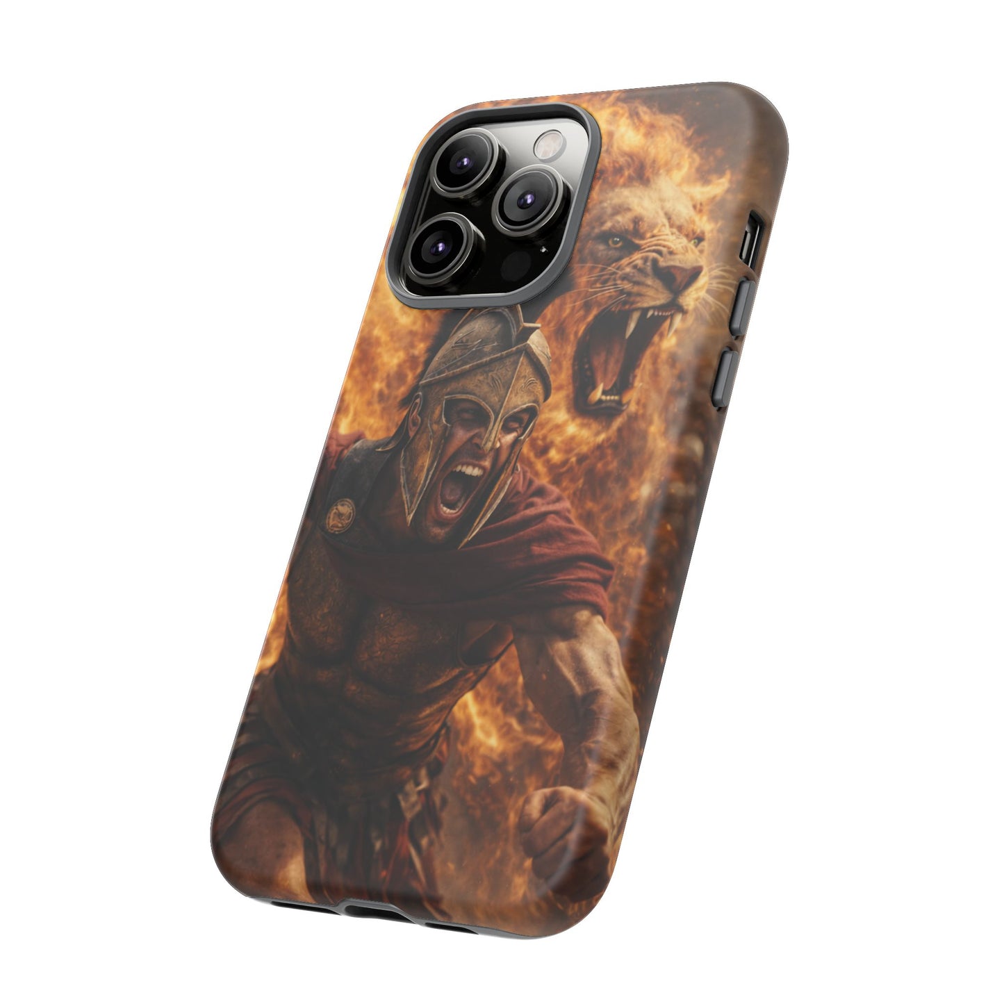 Spartan Lion Phone Case – Fierce Warrior Armor iPhone Case
