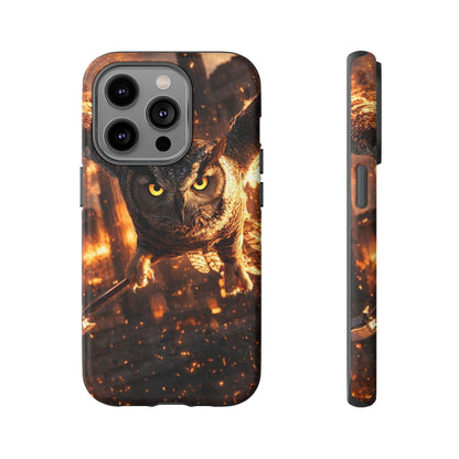 Owl in Flames Phone Case