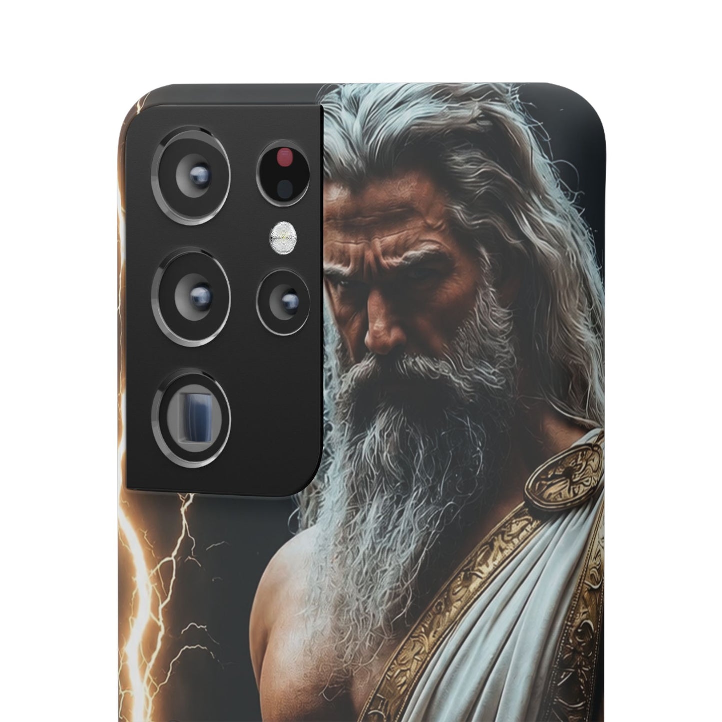 Zeus Lightning Phone Case — Mythic God Portrait Snap Case