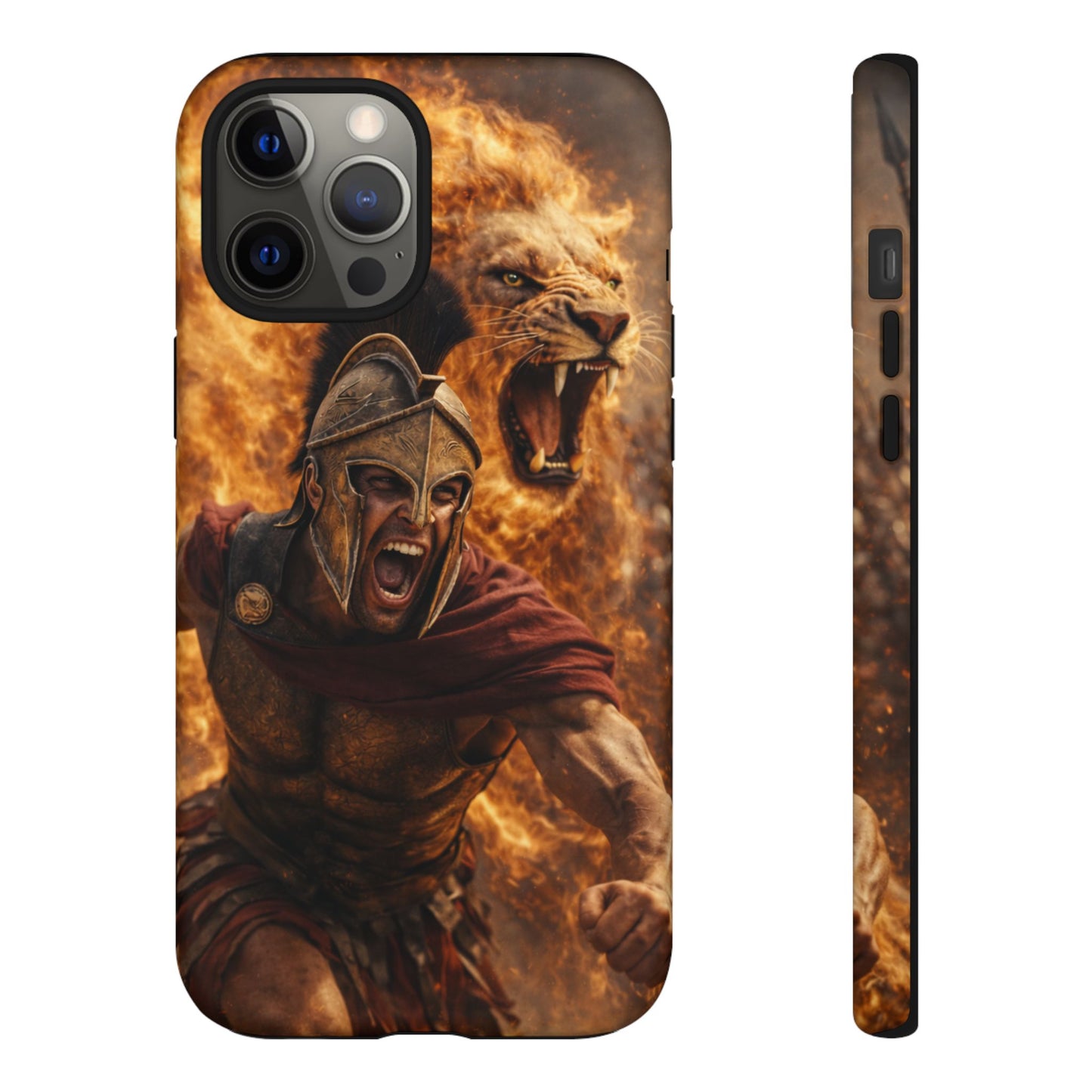Spartan Lion Phone Case – Fierce Warrior Armor iPhone Case