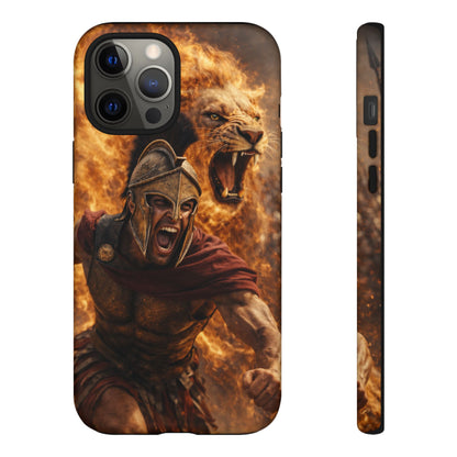 Spartan Lion Phone Case – Fierce Warrior Armor iPhone Case