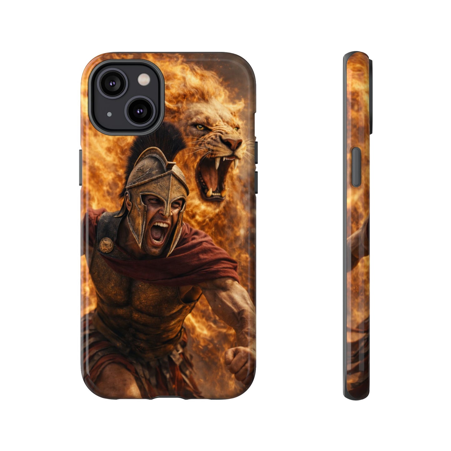 Spartan Lion Phone Case – Fierce Warrior Armor iPhone Case
