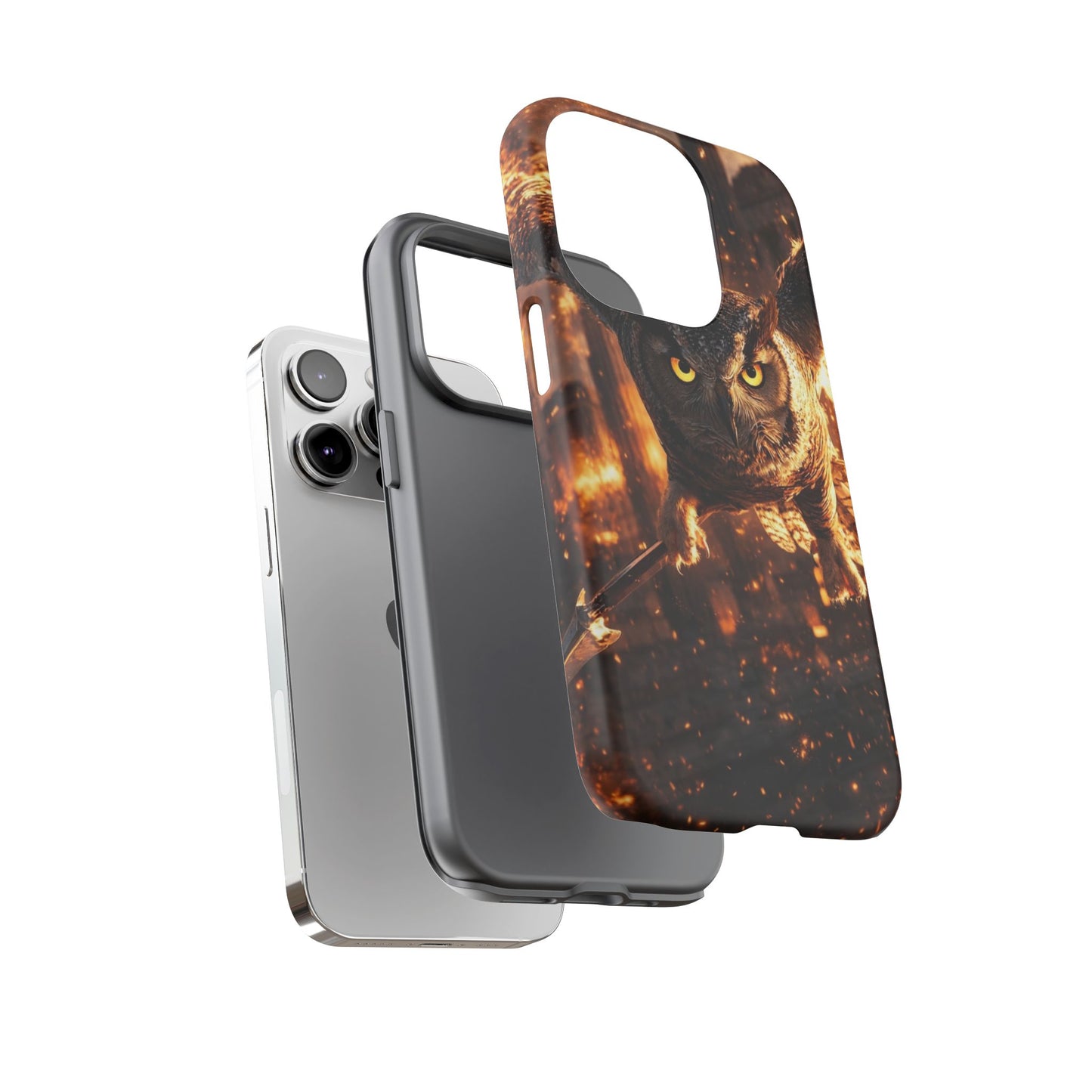 Owl in Flames Phone Case