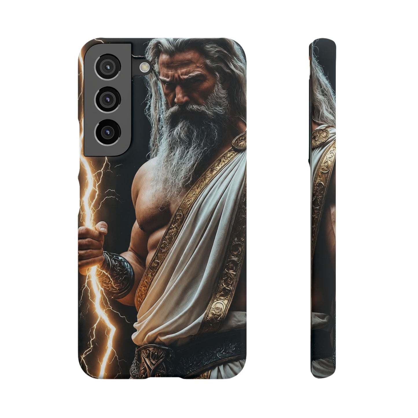 Zeus Lightning Phone Case — Mythic God Portrait Snap Case
