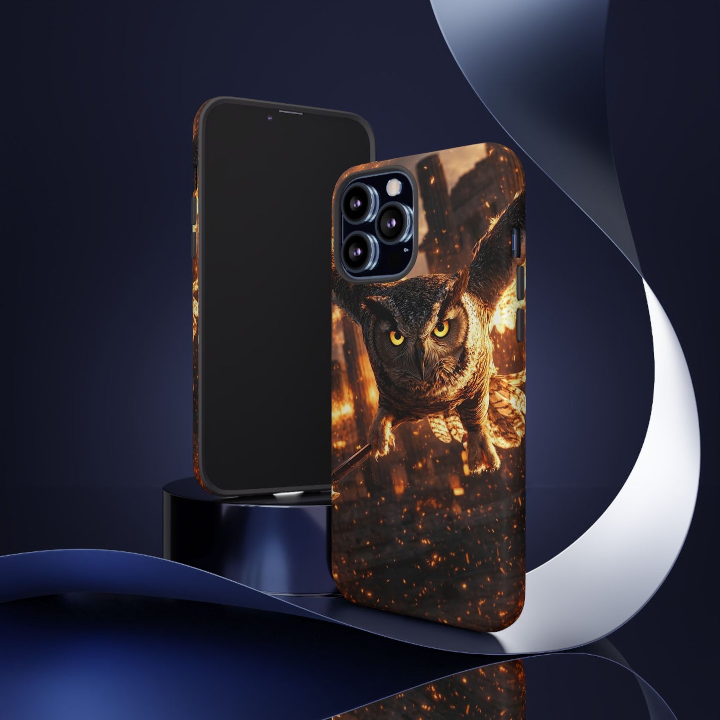 Owl in Flames Phone Case