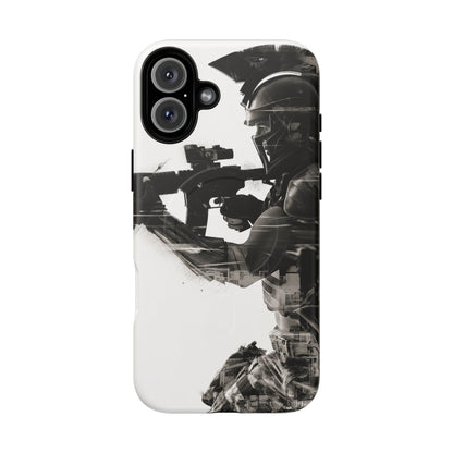 Tough Magnetic Case — Tactical Soldier Silhouette iPhone Cover