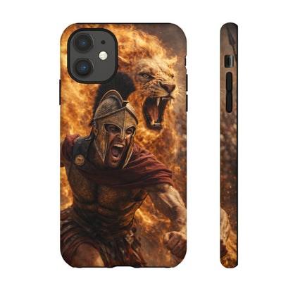 Spartan Lion Phone Case – Fierce Warrior Armor iPhone Case
