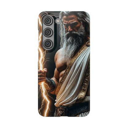 Zeus Lightning Phone Case — Mythic God Portrait Snap Case
