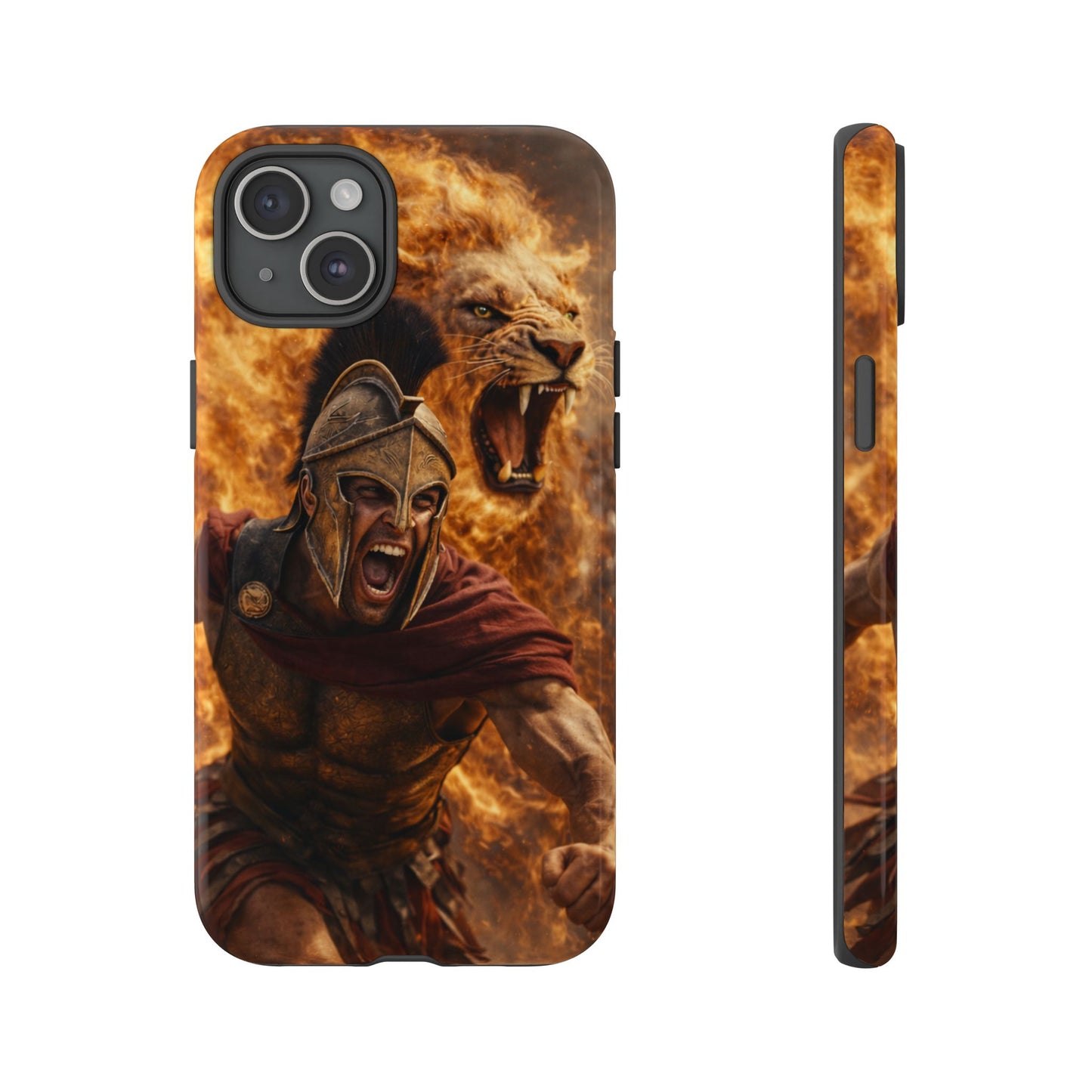 Spartan Lion Phone Case – Fierce Warrior Armor iPhone Case