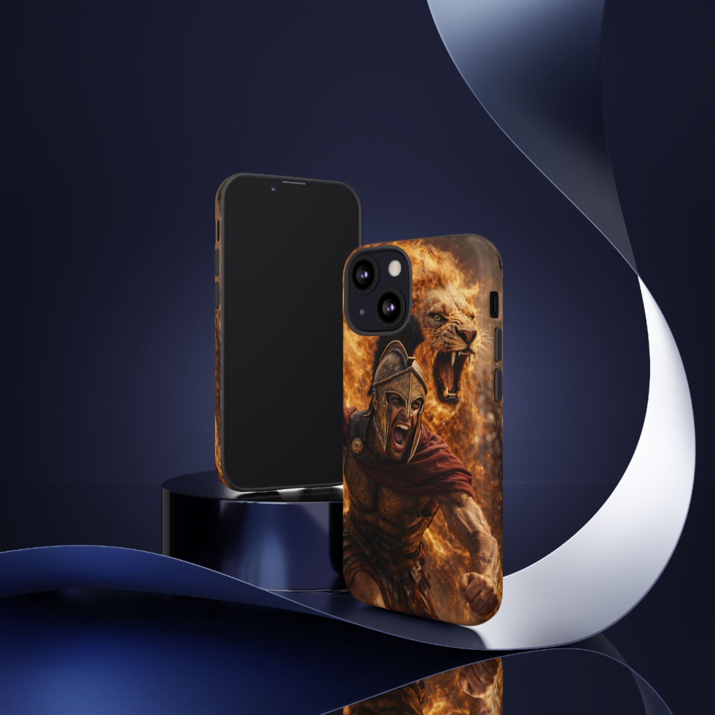 Spartan Lion Phone Case – Fierce Warrior Armor iPhone Case