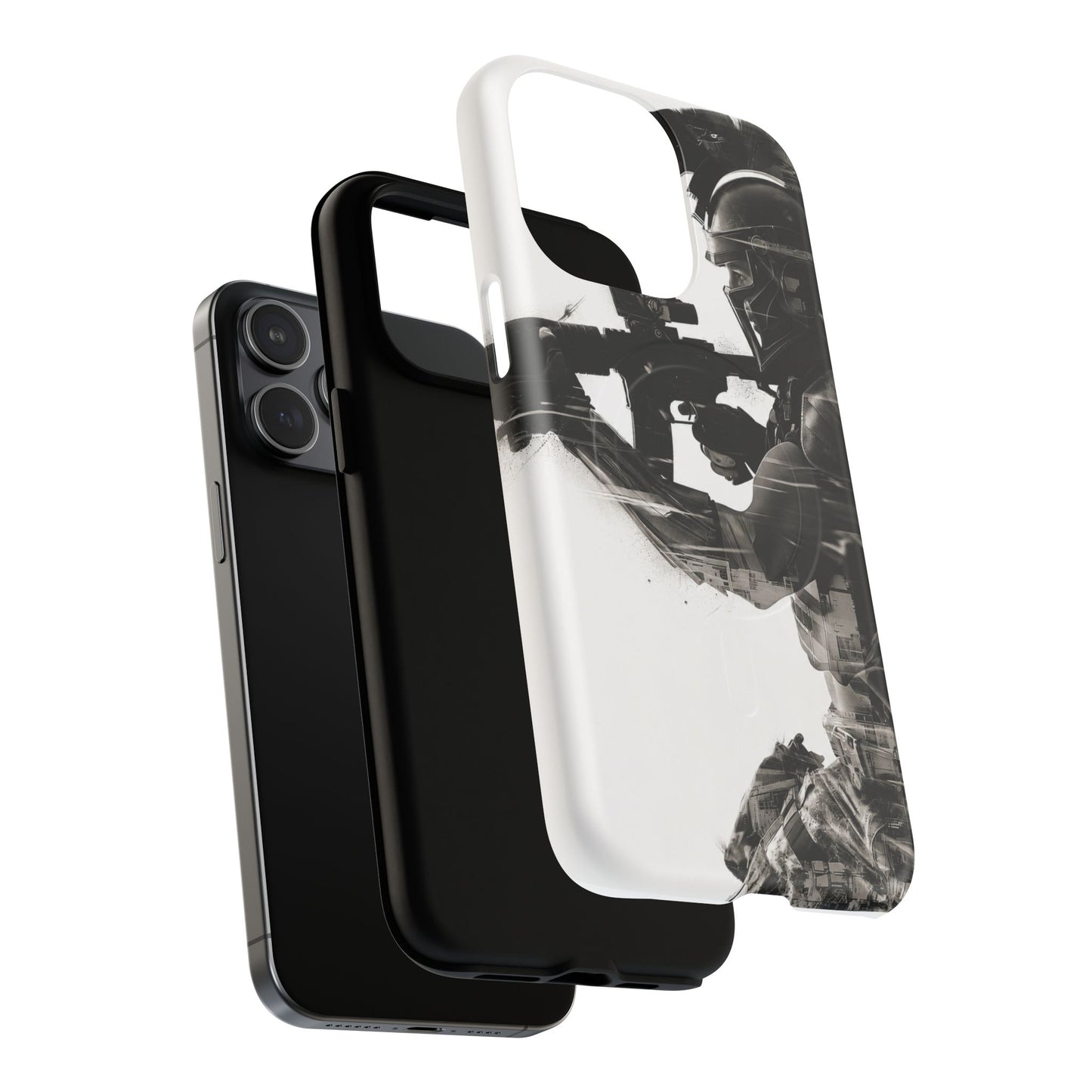 Tough Magnetic Case — Tactical Soldier Silhouette iPhone Cover