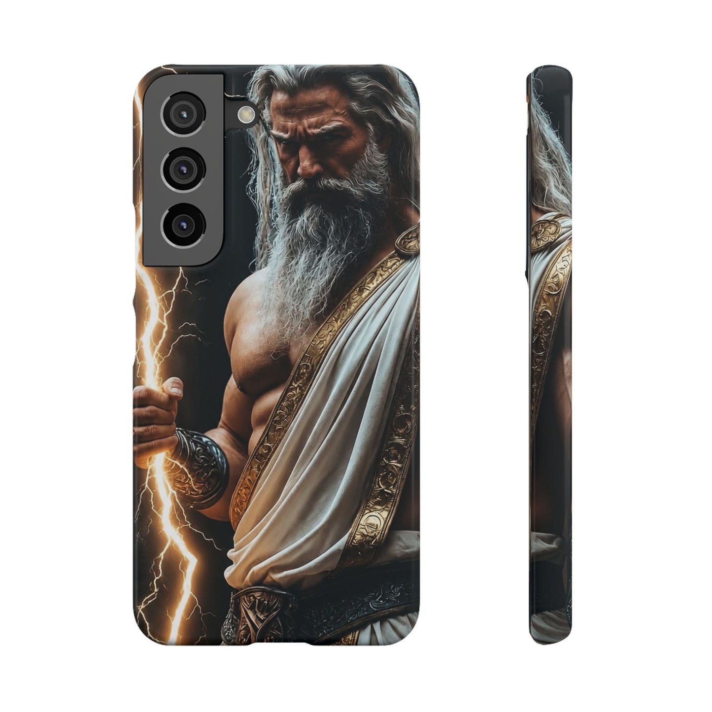 Zeus Lightning Phone Case — Mythic God Portrait Snap Case