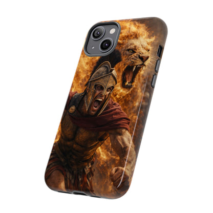Spartan Lion Phone Case – Fierce Warrior Armor iPhone Case